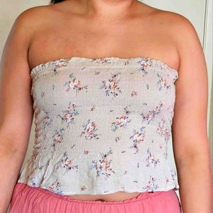 Floral Tube Crop Top
